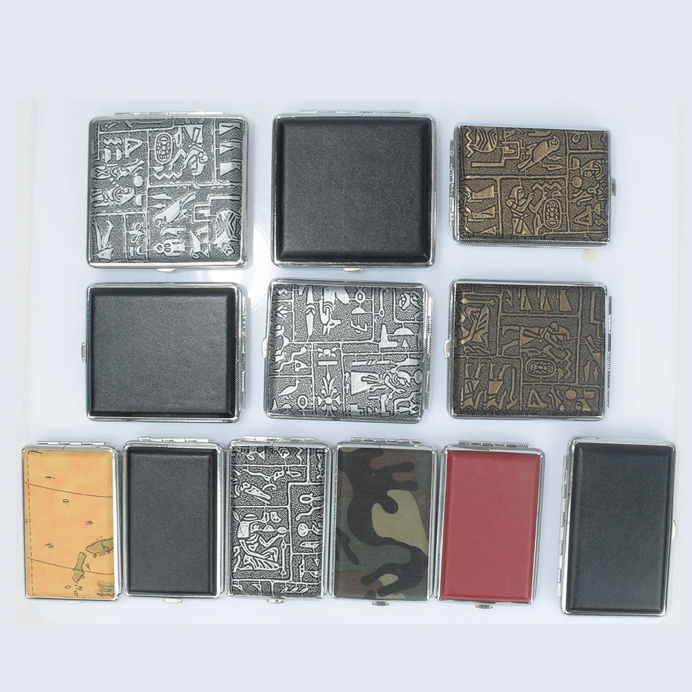 Сигарета чехол кожаный контейнер для хранения металла Для мужчин подарок