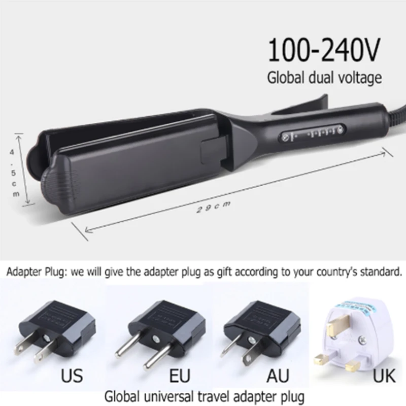 

Top Luxury High Quality Fashion Professional Hair Straightener Tourmaline Ceramic Flat Iron Curler for Straightens Curling Hair