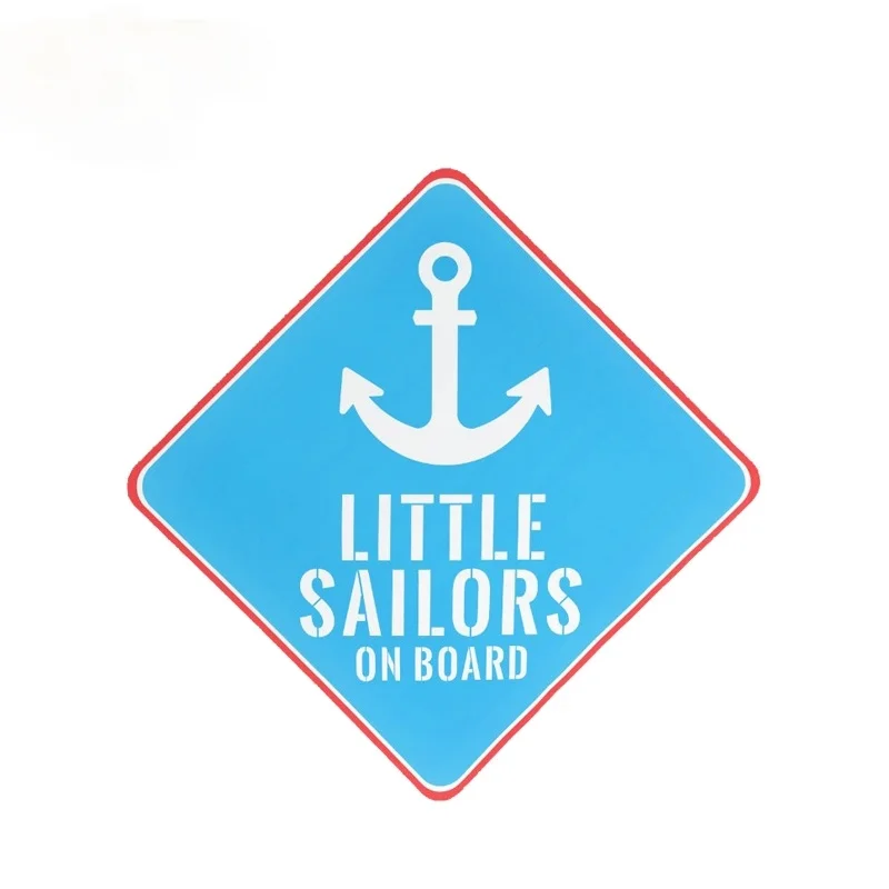 

Personalized Car Stickers LITTLE SAILORS on Board Anchor Car Stickers Baby on Board Widow Vinyl Decals Car Styling 12x12cm