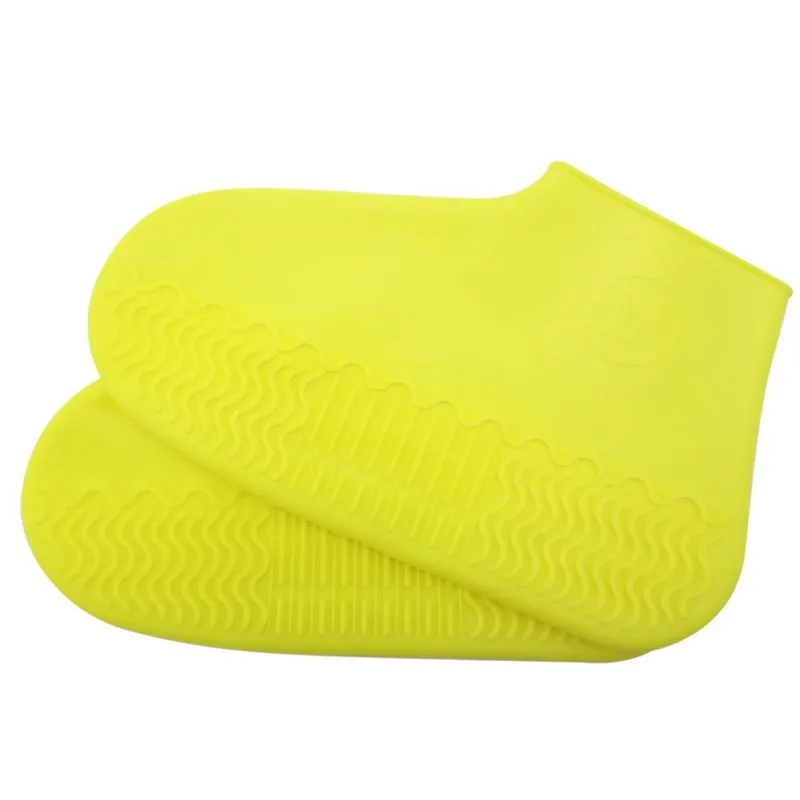 Yellow S/M/L Многоразовые силиконовые бахилы Водонепроницаемые дождевые Бахилы для походов на открытом воздухе Нескользящие резиновые дождевые сапоги 1 пара - Цвет: Yellow