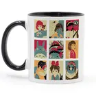 Керамическая кружка для кофе и молока с ложкой, 11 унций