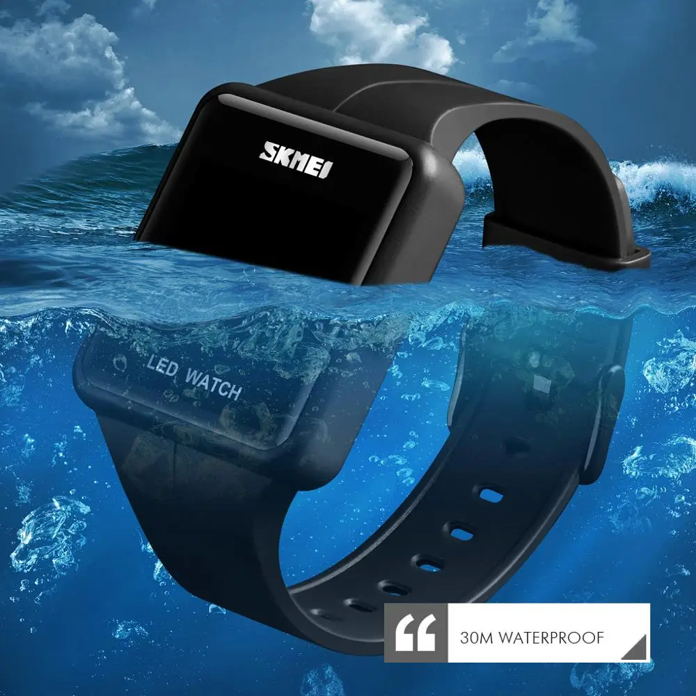 

SKMEI 1541 Sport Female Digital Wristwatches Back Light Waterproof PU Strap Christmas Gifts Clock for Children Relogio Masculino