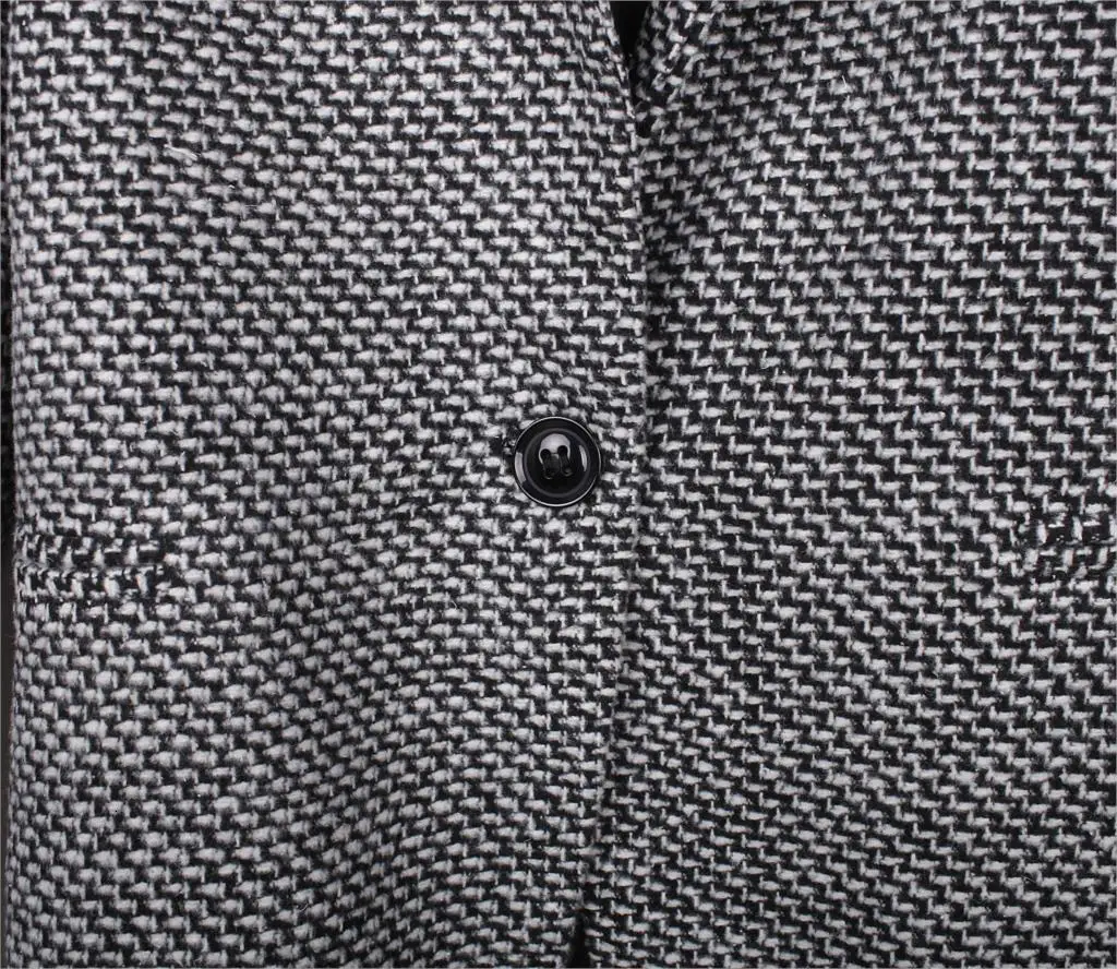 Осеннее Женское шерстяное пальто размера плюс S-4xl в клетку серое твидовое шерстяное пальто с длинным рукавом на одной пуговице пальто куртка Abrigos