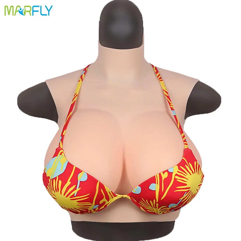 

Silicone Shemale Fake Boobs False Huge Breast Forms Plate Tits For Drag Queen Sissy Crossdresser zero two cosplay costume Chest