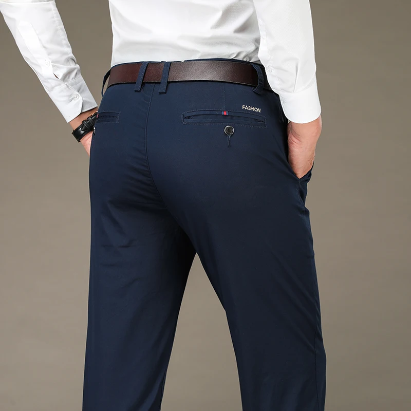 CHENLUN мужские брюки хлопковые повседневные Стрейчевые длинные прямые высокого