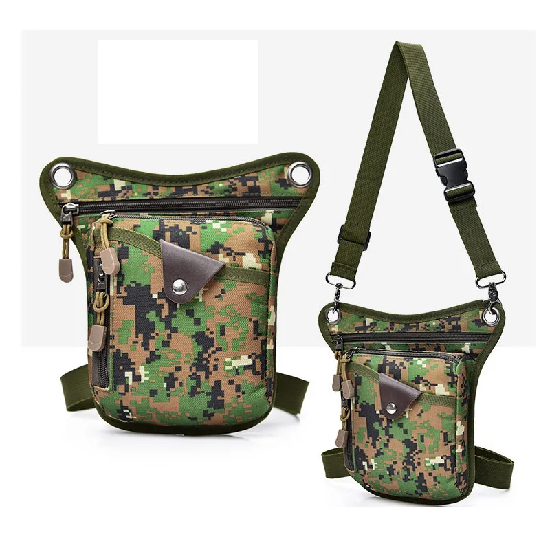 B leg bag Мужская нейлоновая сумка для ног, модная набедренная поясная сумка, многофункциональная тактическая мужская сумка через плечо для верховой езды - Цвет: B leg bag