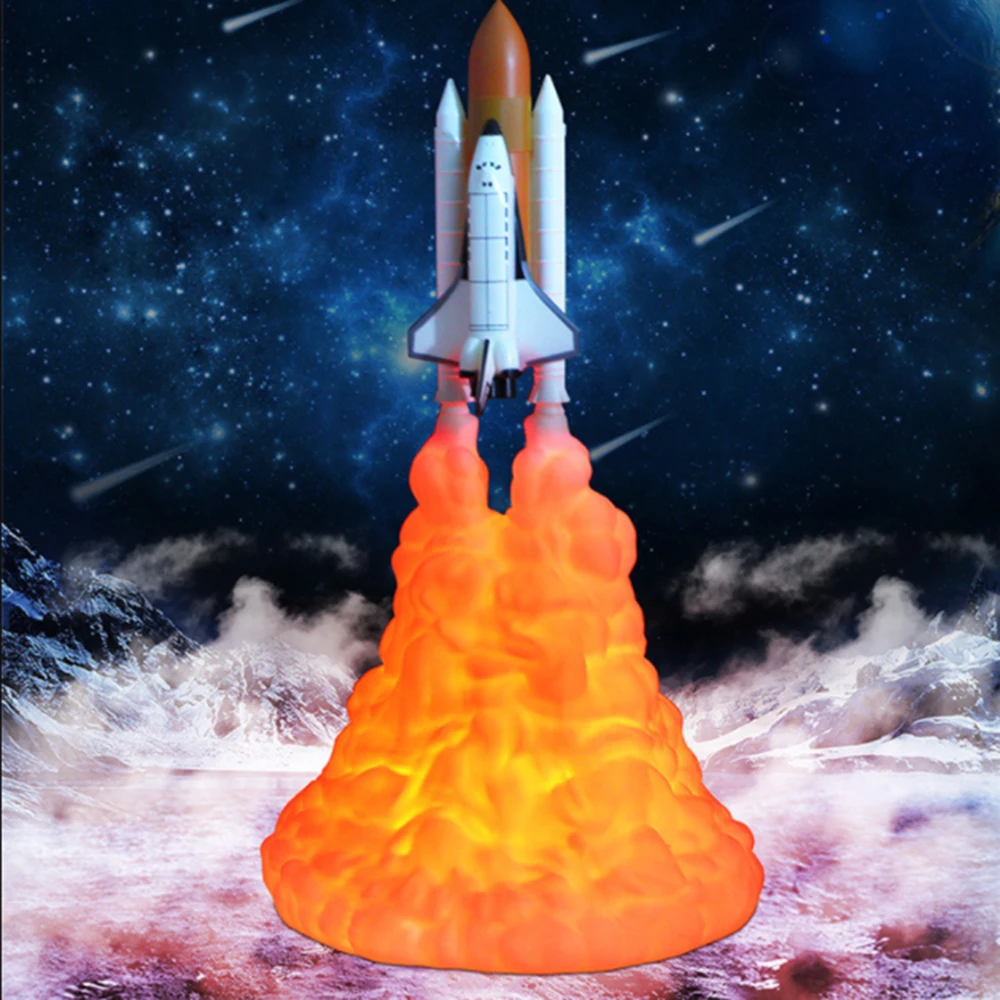 Новинка 2019 дропшиппинг Космический Шаттл лампа и искусство в светильник щении 3D
