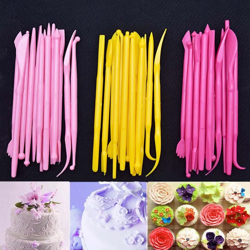 

14Pcs Plastic Clay Sculpting Cake Embossing Decor Tool Set Wax Pottery Carving Tool Sculpture Shaper Polymer Modeling Clay Tools