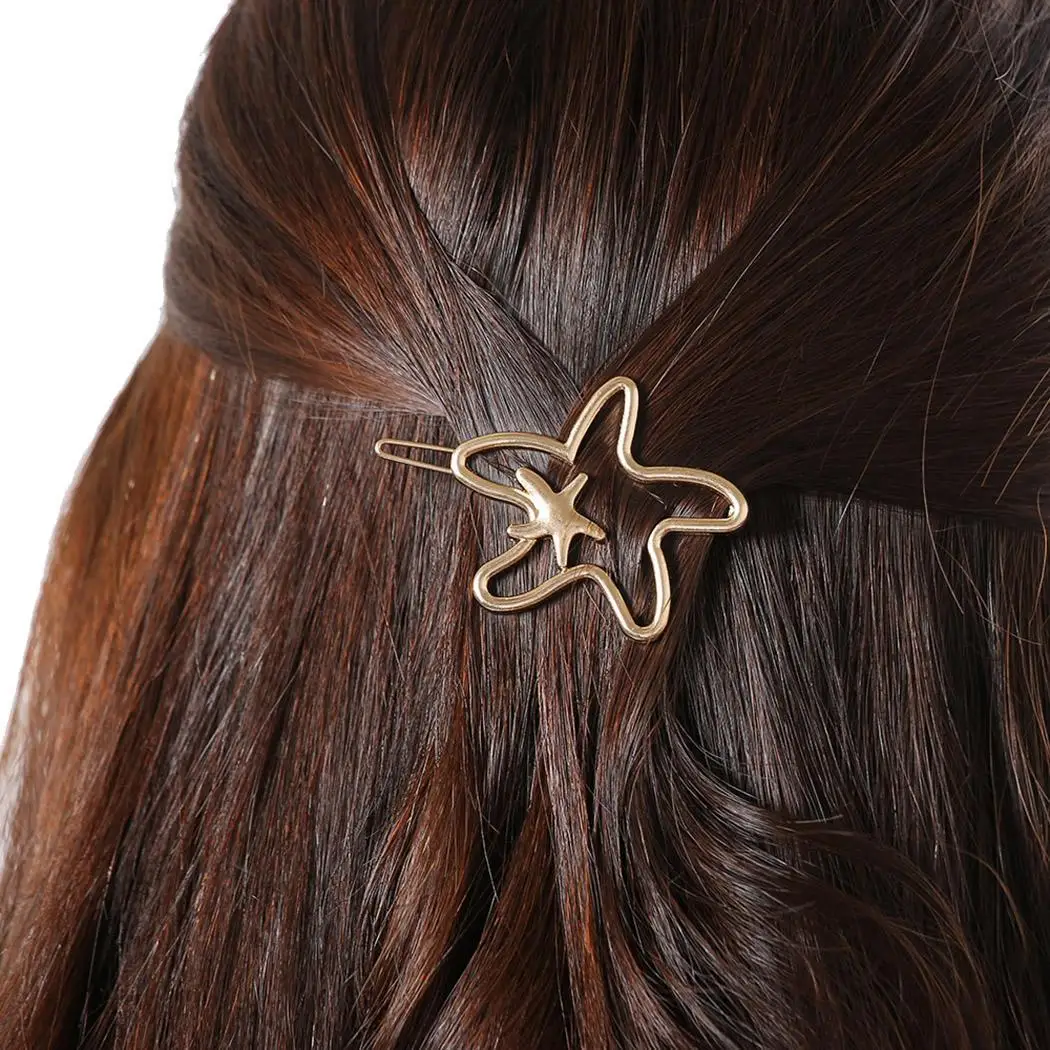 Модная Геометрическая пустотелая заколка для причёски Женская Повседневная