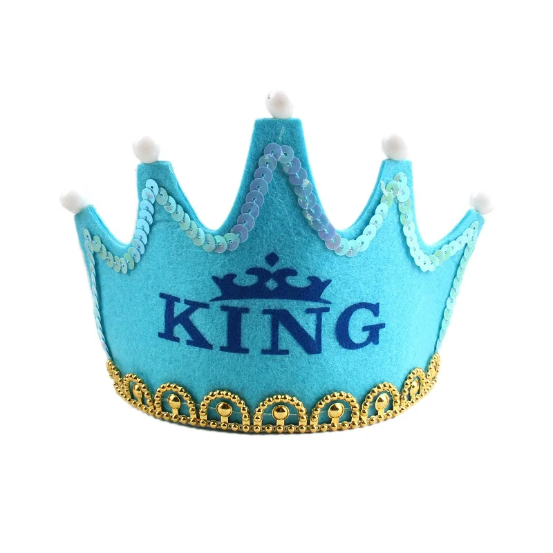 I Детские День рождения светодиодная корона шляпа игрушки King принцессы вечерние фон с изображением торта для игрушка вечерние украшения/ - Цвет: I