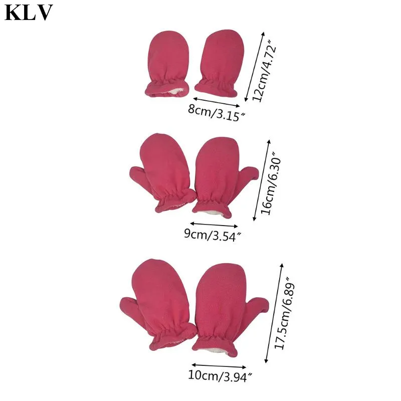 KLV Модные Новые Детские флисовые перчатки Осень Зима Лыжные детские варежки