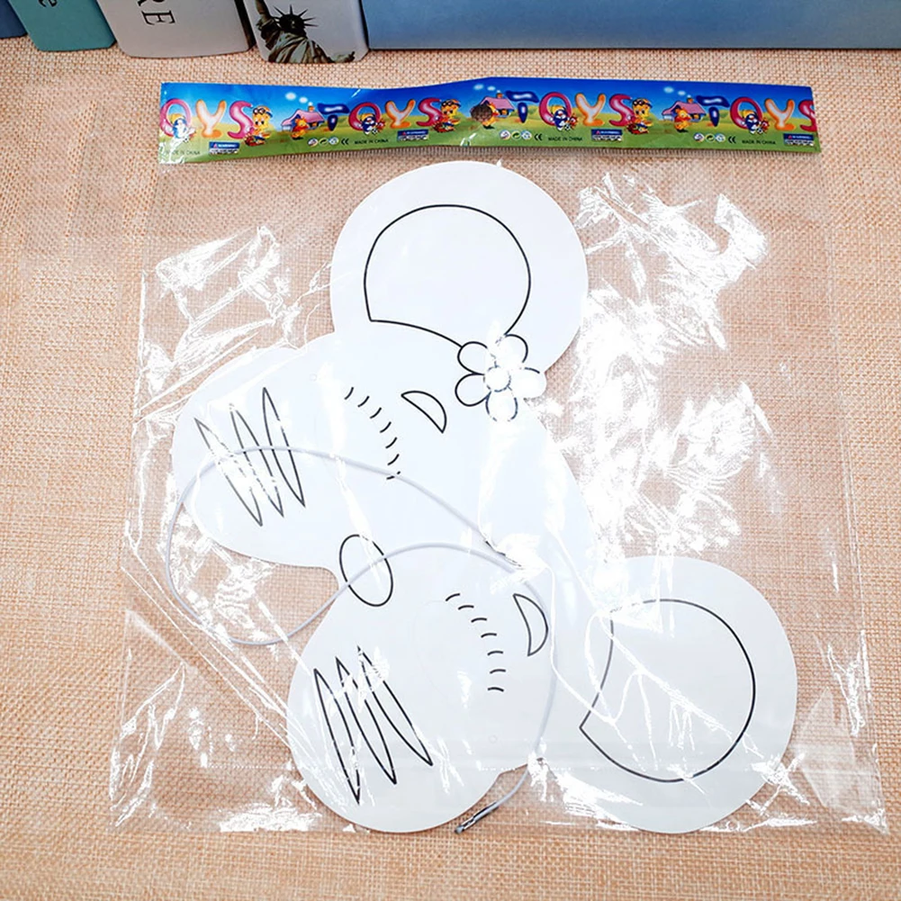 

Cartoon Animal Paper Painting Mask Graffiti DIY Art Crafts Kindergarten Kids Toy