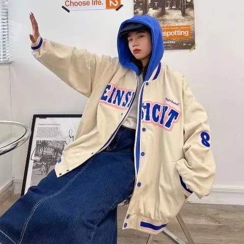 Новинка 2021 модная бейсбольная ретро-куртка для пар с надписью и вышивкой новая