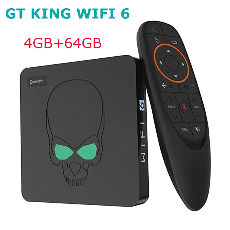 Beelink GT король WI FI 6 ТВ Box Android 9 0 Amlogic S922X Декодер каналов кабельного телевидения 4 Гб