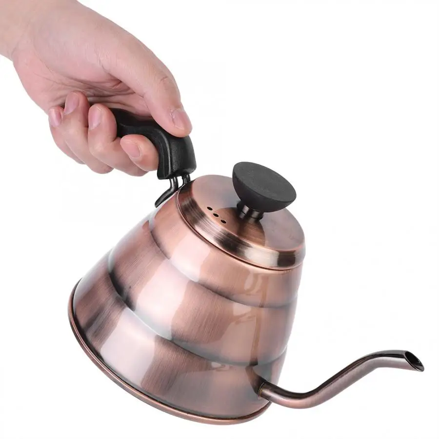 Чайник для кофе 1000 мл из нержавеющей стали кофейник с длинным носиком капельный