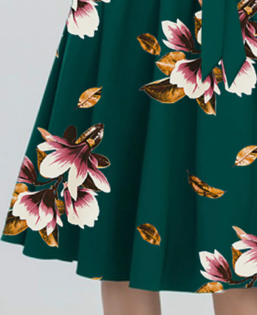 

2019 new arrival elegent style summer women printing plus size dress S-3XL