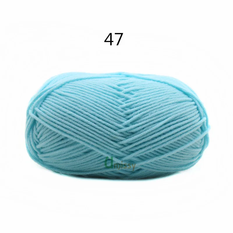 47 1pc 62 цвета хлопок Детская Пряжа молочного оттенка камвольная хлопок крючком нитки для ручного вязания шерсть линия окрашенная нить дешево - Цвет: 47 1pc