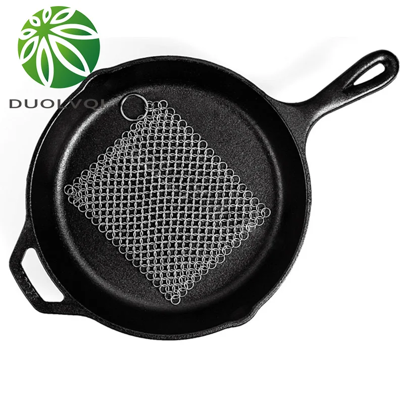 Duolvqi полезный инструмент для мытья кастрюль из нержавеющей стали скруббер Chainmail