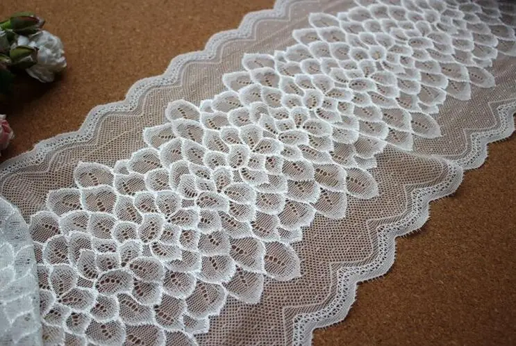 1 метр черно-белая эластичная Изысканная кружевная отделочная ткань лента для