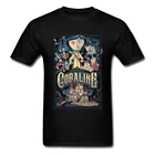 Мужская футболка Coraline  the Secret Door, мужские футболки с коралиной и секретной дверью, Мужская футболка, топы из фильма ужас Фэнтези, футболки на заказ