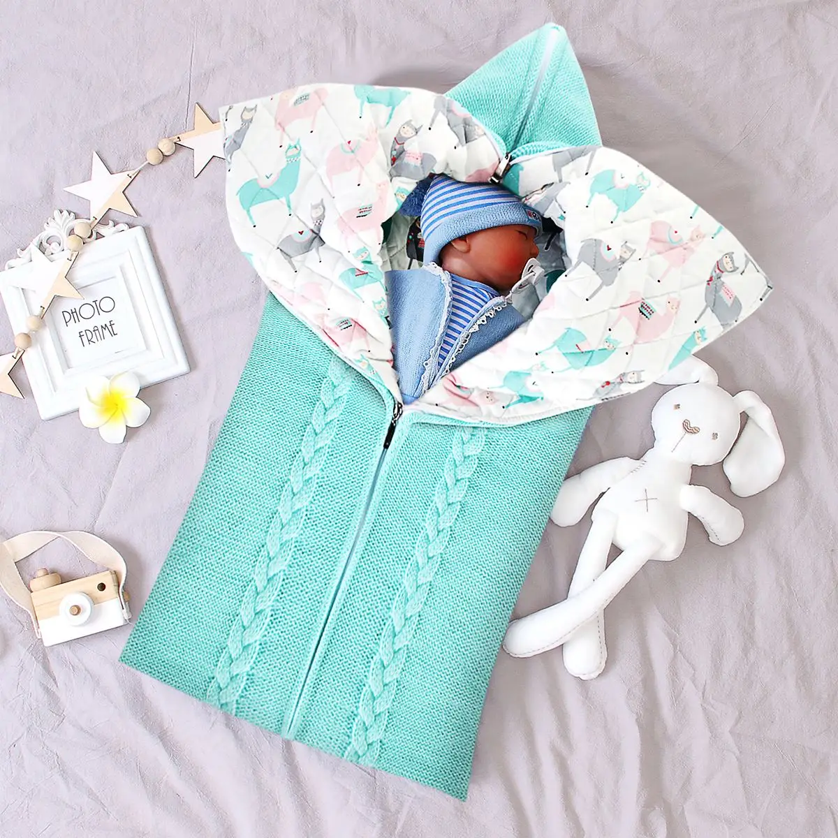 2019 Baby oversized sleeping bags winter as envelope for newborn cocoon wrap sleep bag baby blanket & swaddling | Мать и ребенок