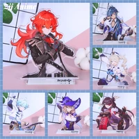 hot anime genshin impact klee diluc lisa cosplay acrylic figure cartoon stand model plate desk decor standing sign collections