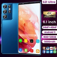 2021 new s21 ultra 6 1 inch smartphone hd display 5000mah battery 12gb512gb android phone google gps wifi 5g telephone
