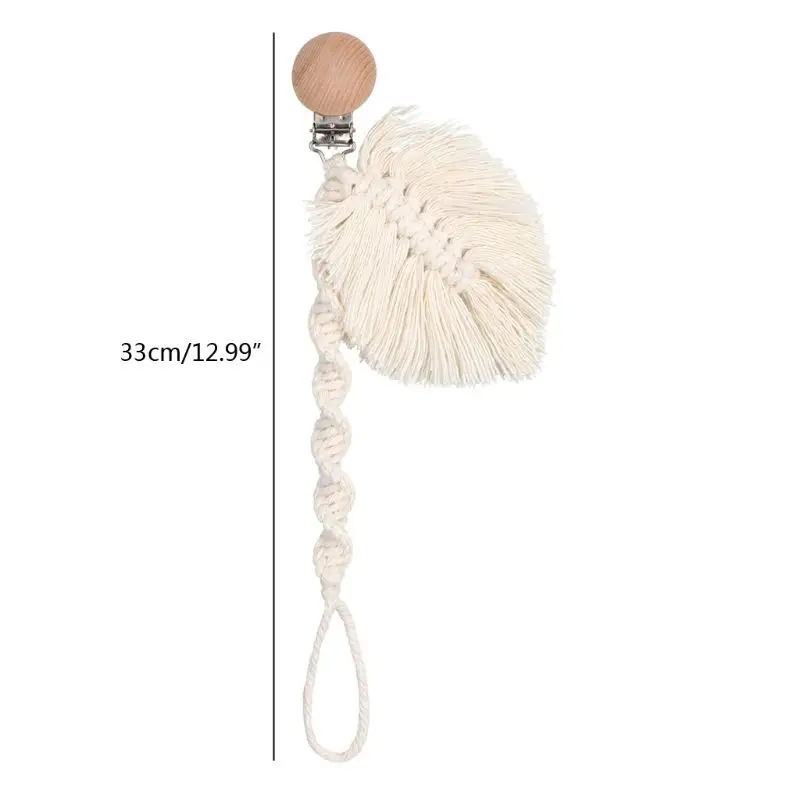 

Braided Cotton Rope Nipple Holder Baby Pacifier Clips Chain Infant Soother Chain Dropship