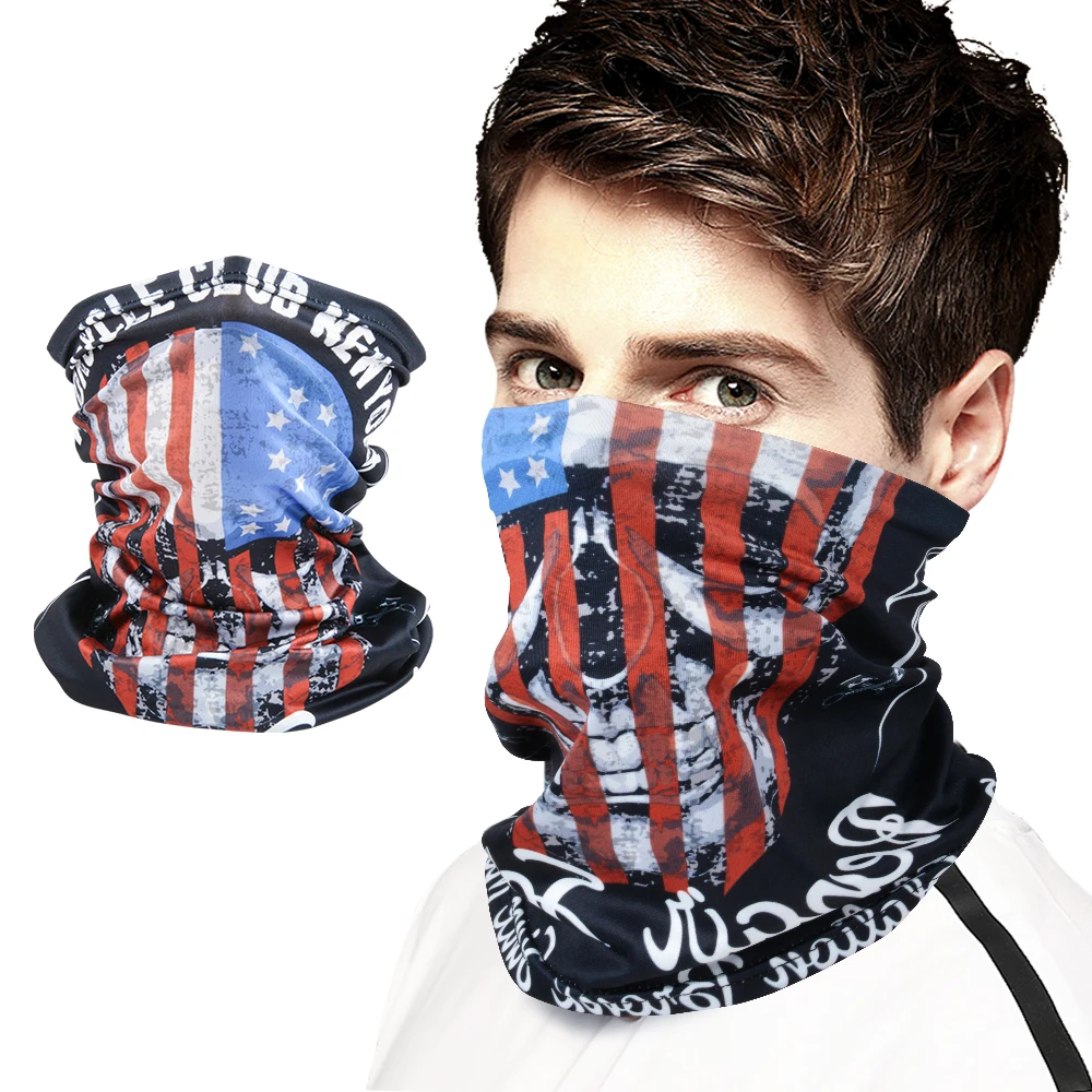 Банданы в стиле хип-хоп 1 шт. с рисунком черепа звезд и полос походный шарф для