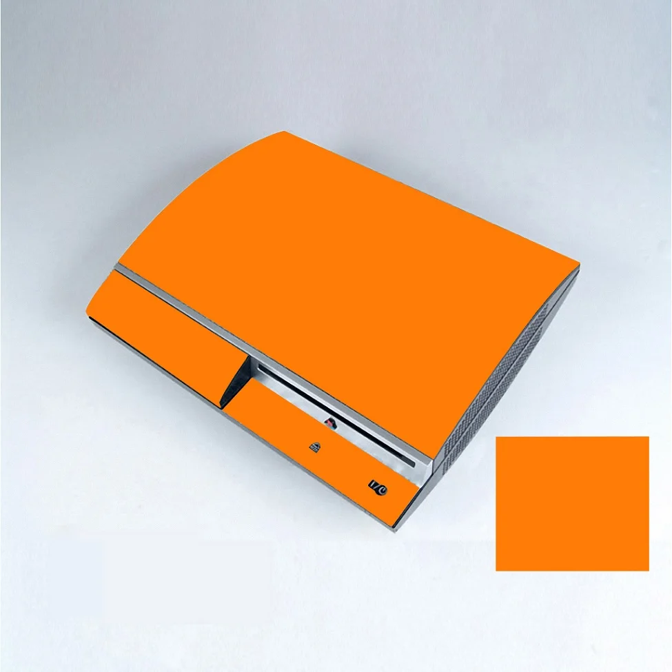 PS3-Orange Десять чистый сплошной цвет виниловая кожа Наклейка протектор для sony PS3 fat playstation 3 Скины Наклейка s - Цвет: PS3-Orange