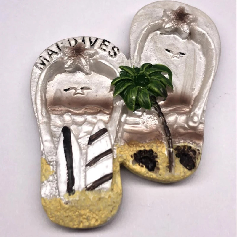 Beach shoes 2 Магниты страны на холодильник США туристические аттракционы Сувенир Холодильник стикер s магнит стикер мир путешествия сувенир магнитный - Color: Beach shoes 2