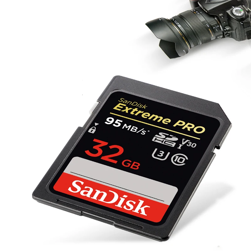 SanDisk Оригинал SDXXG Extreme PRO для камеры 95 МБ/с./с Карта памяти класс 10 633X 4K карта 32 Гб |