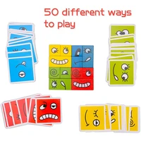 children wooden expression puzzled magic expressions matching block cube building blocks educational toys logical thinking game