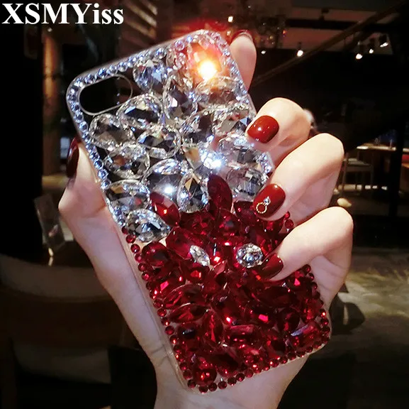 Чехол для телефона XSMYiss с блестящими стразами и 3D камнями чехол Huawei Honor8 9 10 20 Lite V10