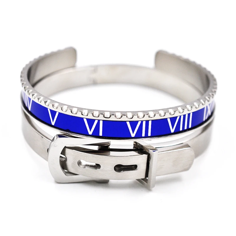 Claasic Королевский римские браслет с цифрами мужской пряжки для ремня из