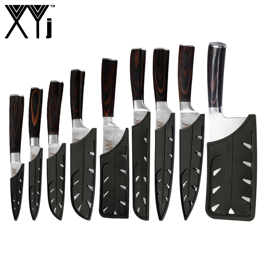 Крышки для ножей универсальные из нержавеющей дамасской стали нож обшивка края