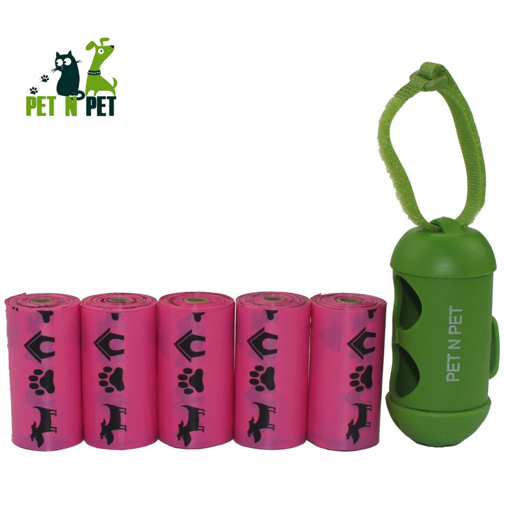 Пакеты для уборки за собакой земной 5 рулонов 75 отсчетов Радуга цветов на выбор