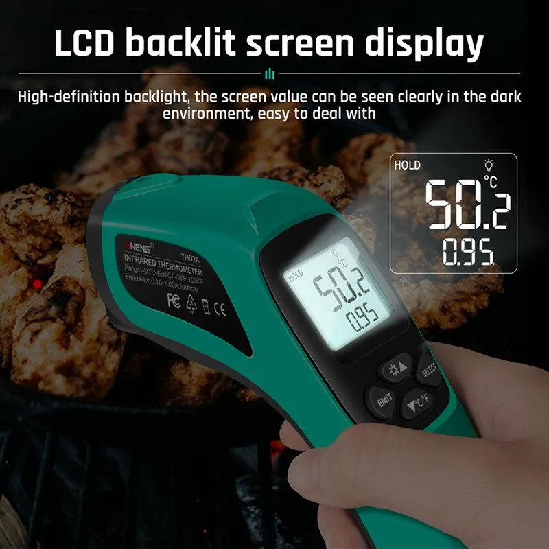 

Digital Infrared Thermometer -50~580C Laser Temperature Meter Gun Digital LCD Laser Pyrometer IR Thermometer