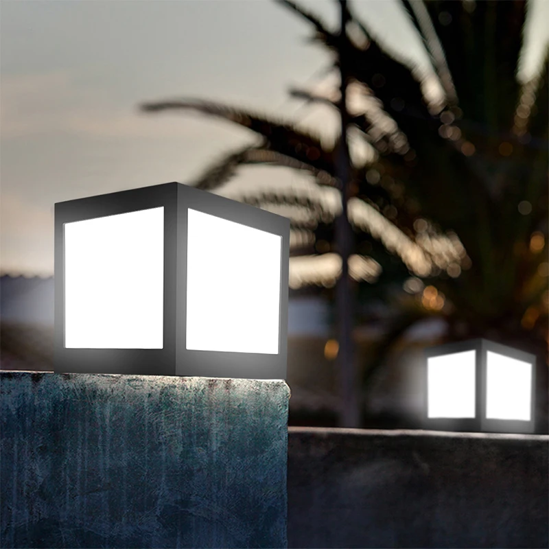 

Outdoor LED Solar Column Light Waterproof Solar Powered Pillar Lamp Villa Courtyard Landscape Garden Decoration Solar Light