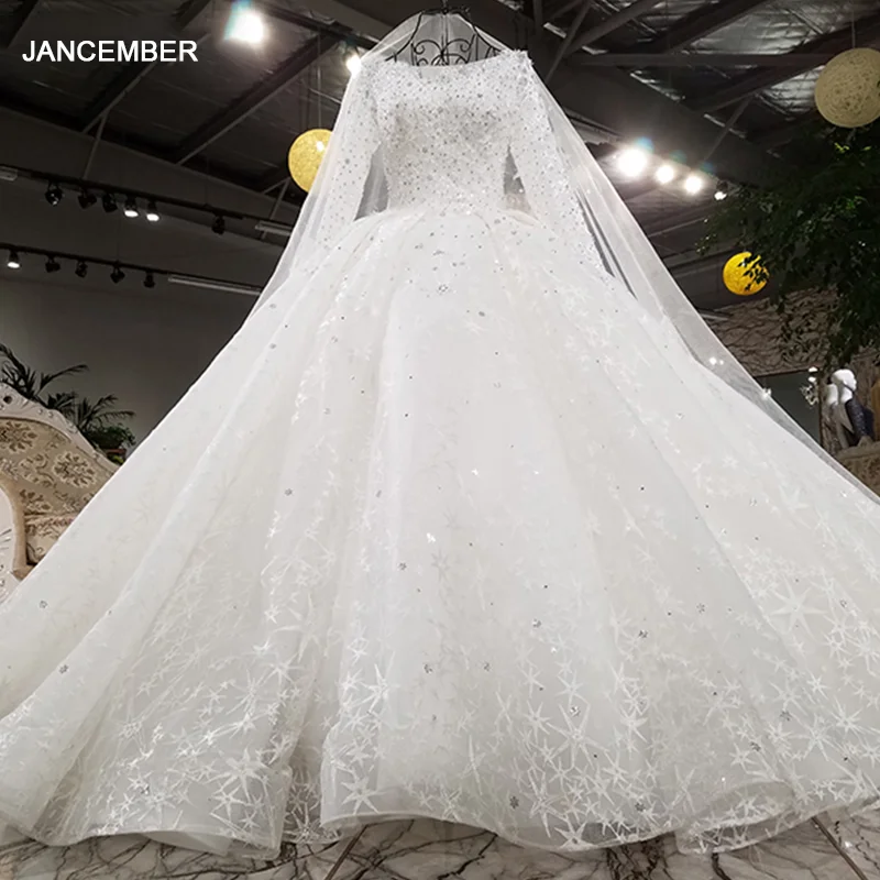 LSS003 подвенечное платье с длинным рукавомРоскошные длинные рукава свадебное