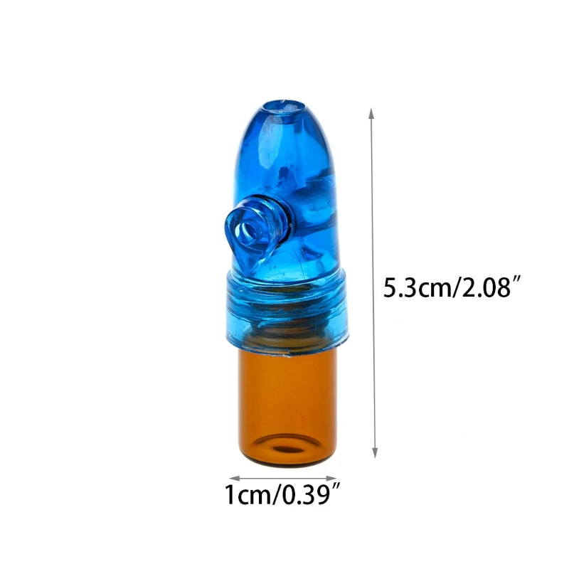 Маленький акриловый Пластиковый Дозатор для нюхательного табака пуля ракеты