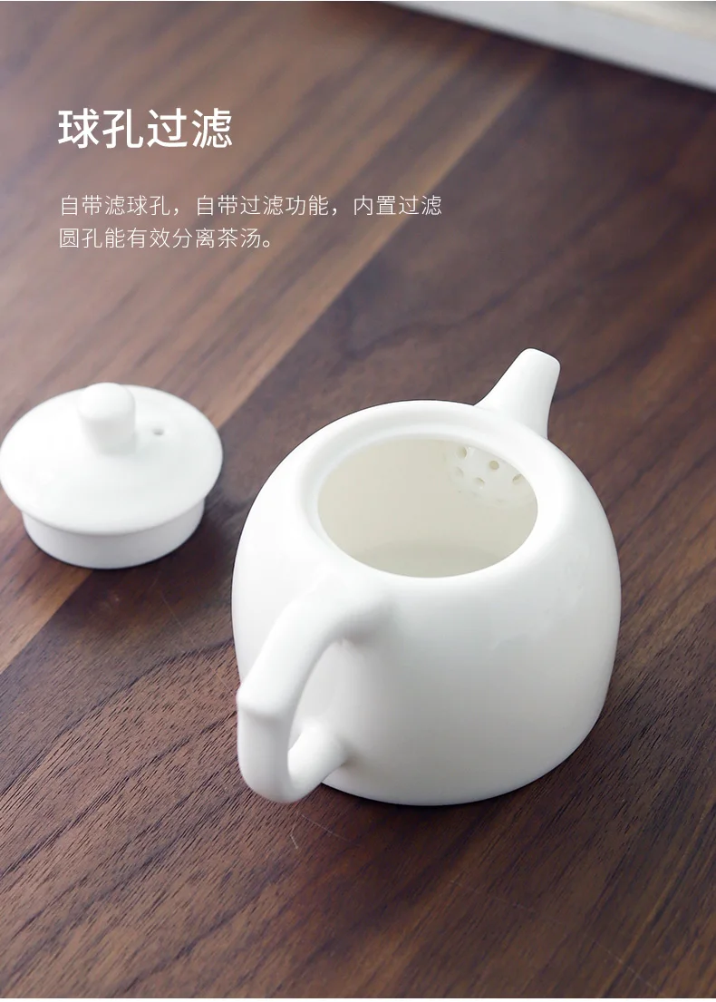 

Charm Teapot China Ceramic White Container Teapot Warmer with Kettle Warmer Kung Fu Tea Infuser Ceramic Teiera Teapots BG50CH