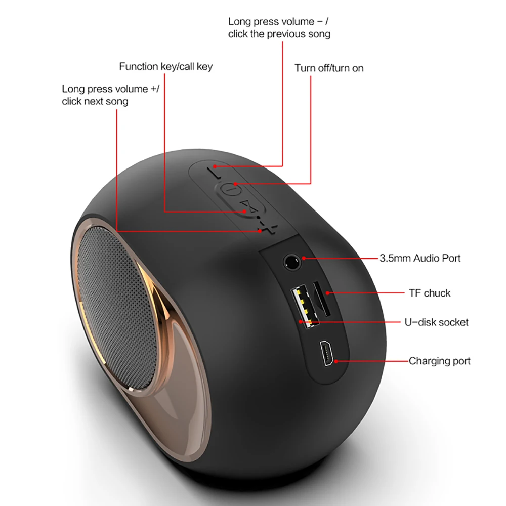 Bluetooth-Колонка Беспроводная с поддержкой TF-карты | Электроника