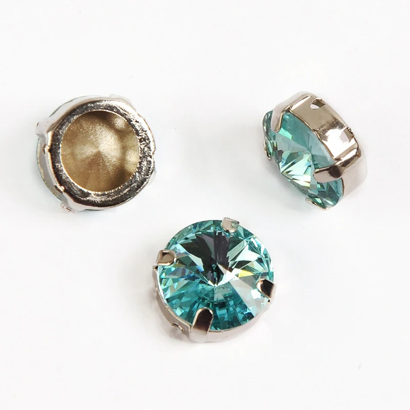 Yanruo 1122 стакан Rivoli Strass хрустальные маскарадные камни металлическая установка DIY заостренный назад пришить стразы для поделок
