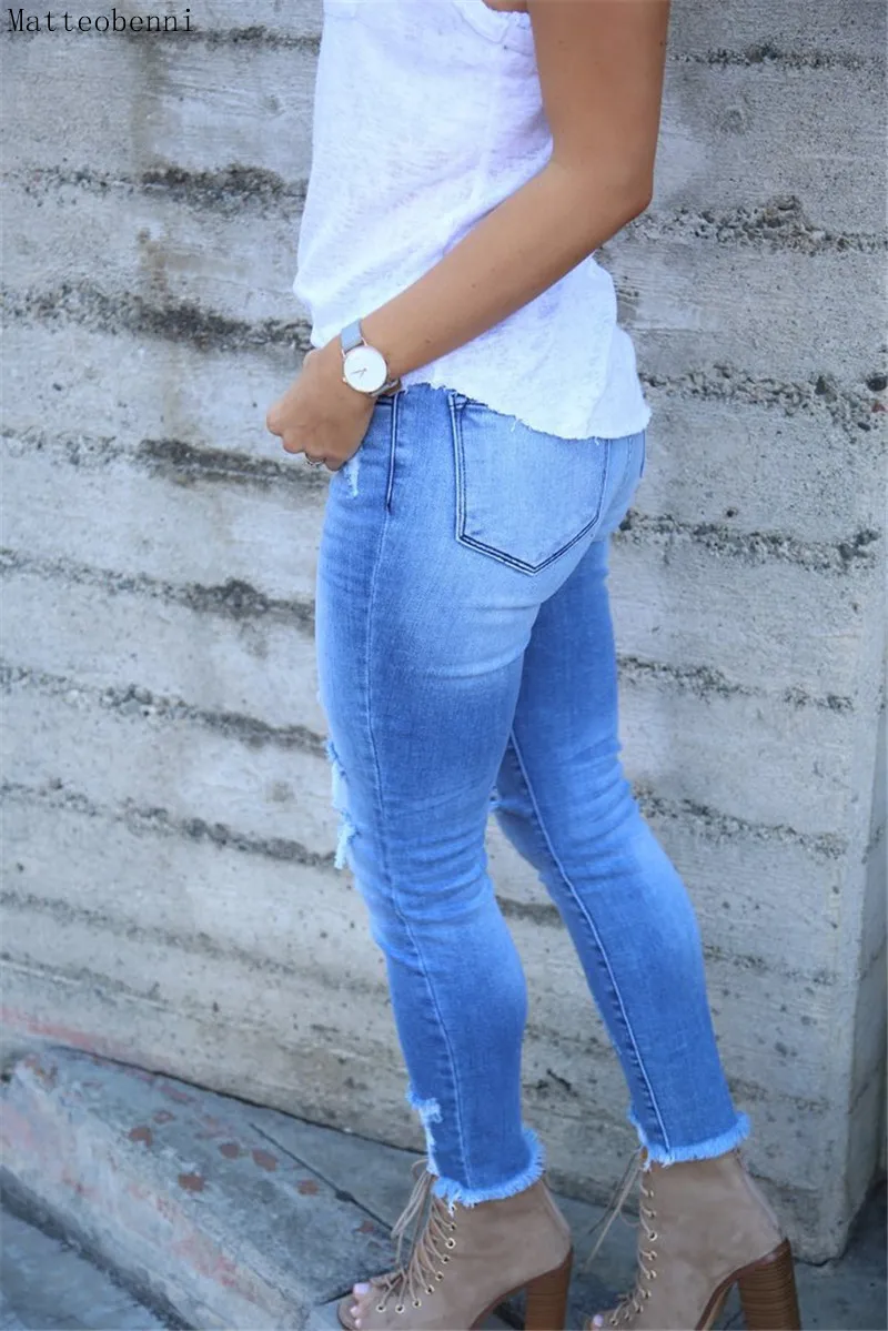 Пикантные рваные уличные джинсы в стиле ретро с высокой талией женские для мамы