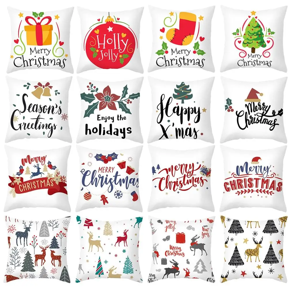 Рождественская Подушка 2020 Рождественский Декор для дома кулон подарок с новым