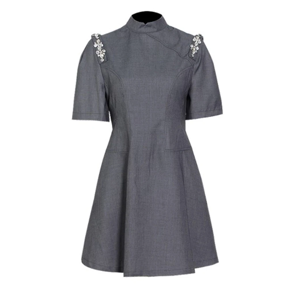 

Женское винтажное платье-блейзер Cultiseed, элегантное офисное платье для вечерние с бусинами и бриллиантами, летнее однотонное платье с заужен...