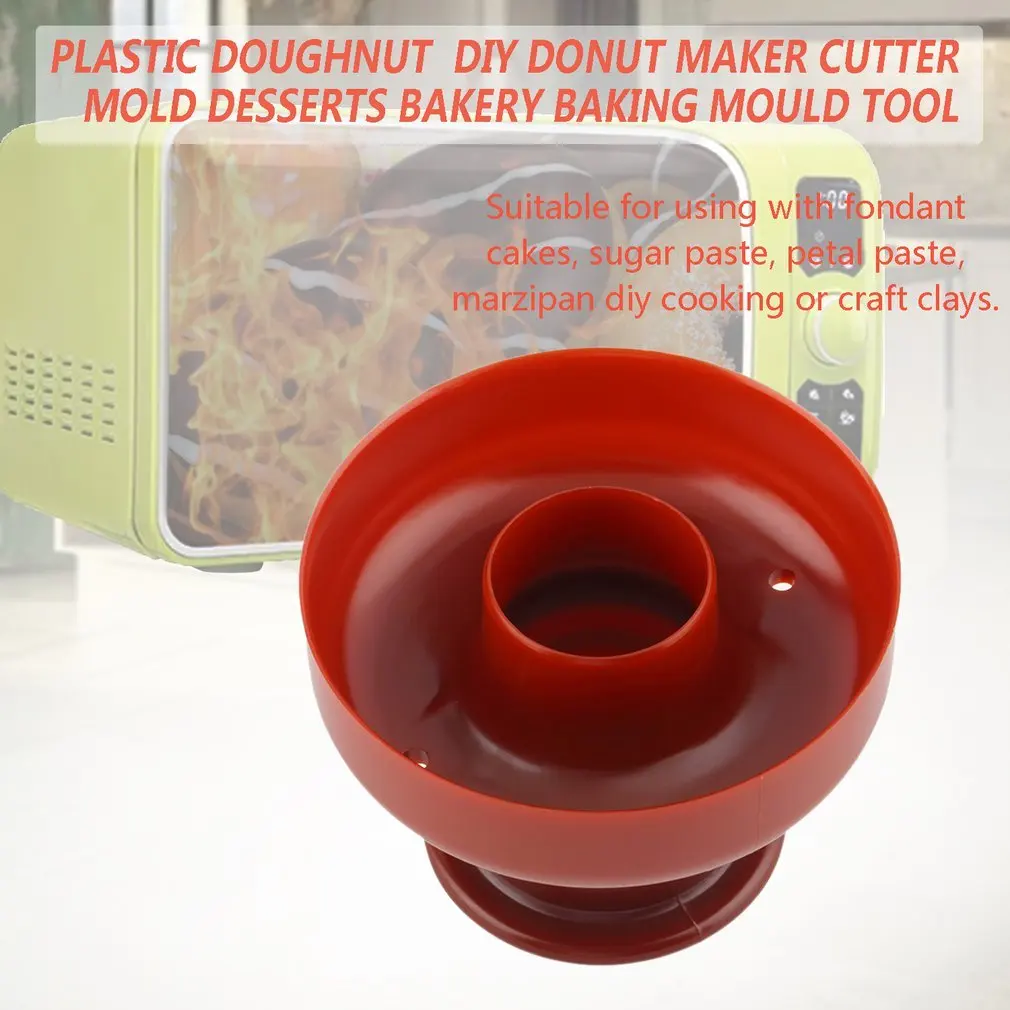 

Plastic Waffle Donut Maker Cutter Flower Shape Dispenser Donut Mould Portable Waffle Mold Kitchen Dessert Tool