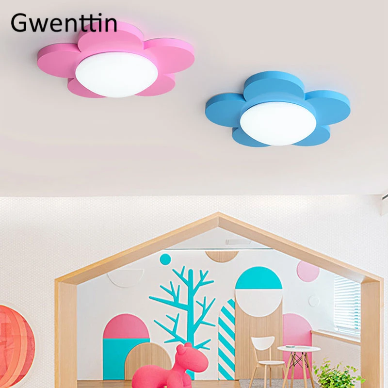 Ultra-thin Flower LED Ceiling Light Modern Lamp Surface Mount Lights Children's Room Foyer Bedroom Home Decor Luminaire | Лампы и