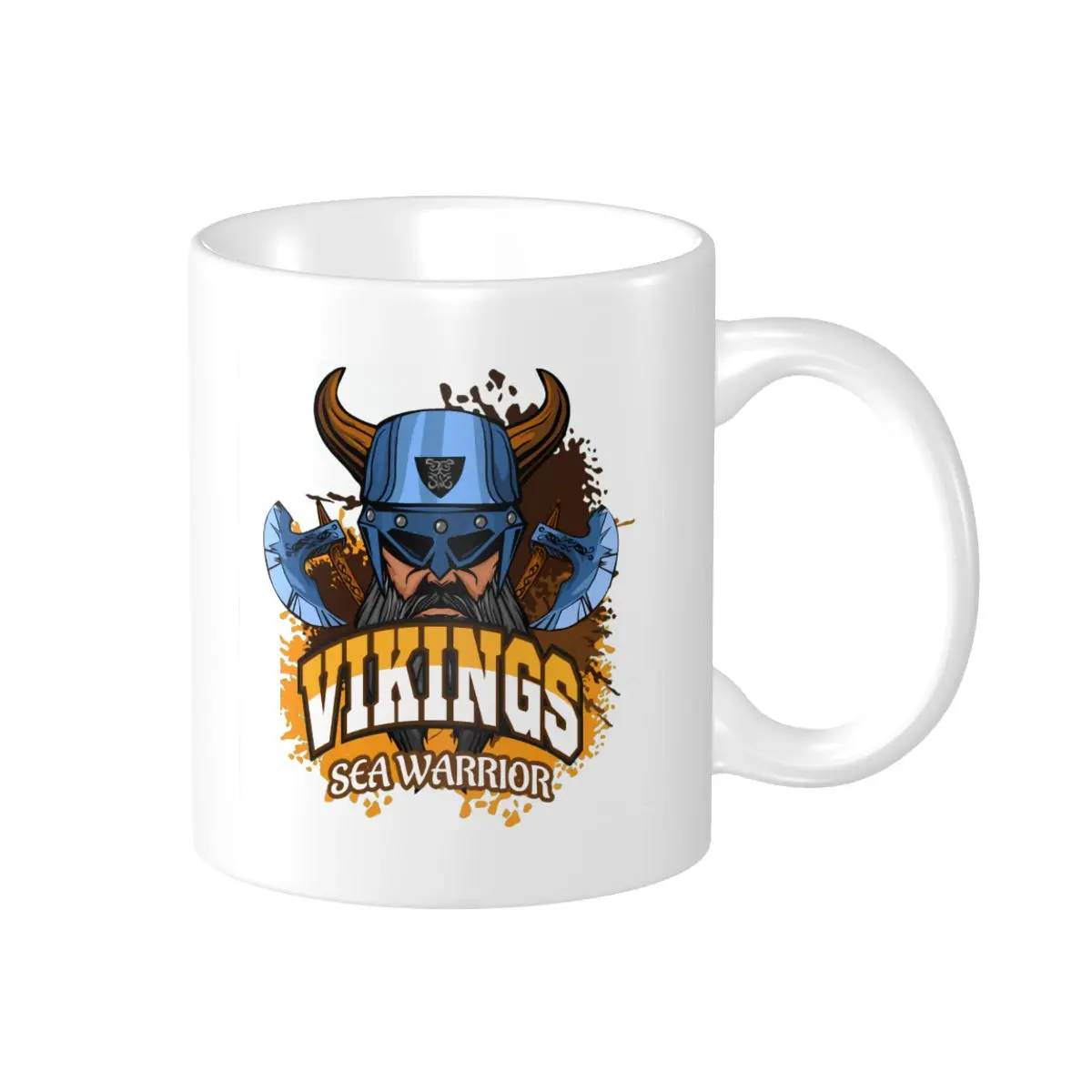 

Promo Viking Sea Warrior Viking Mugs Graphic Vintage Cups CUPS Print Funny Novelty Vikings beer mugs